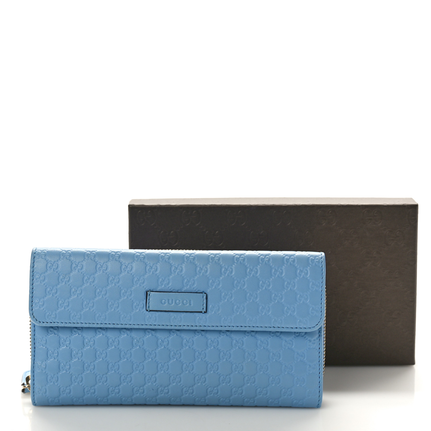 GUCCI Soft Microguccissima Continental Zip Wallet Mineral