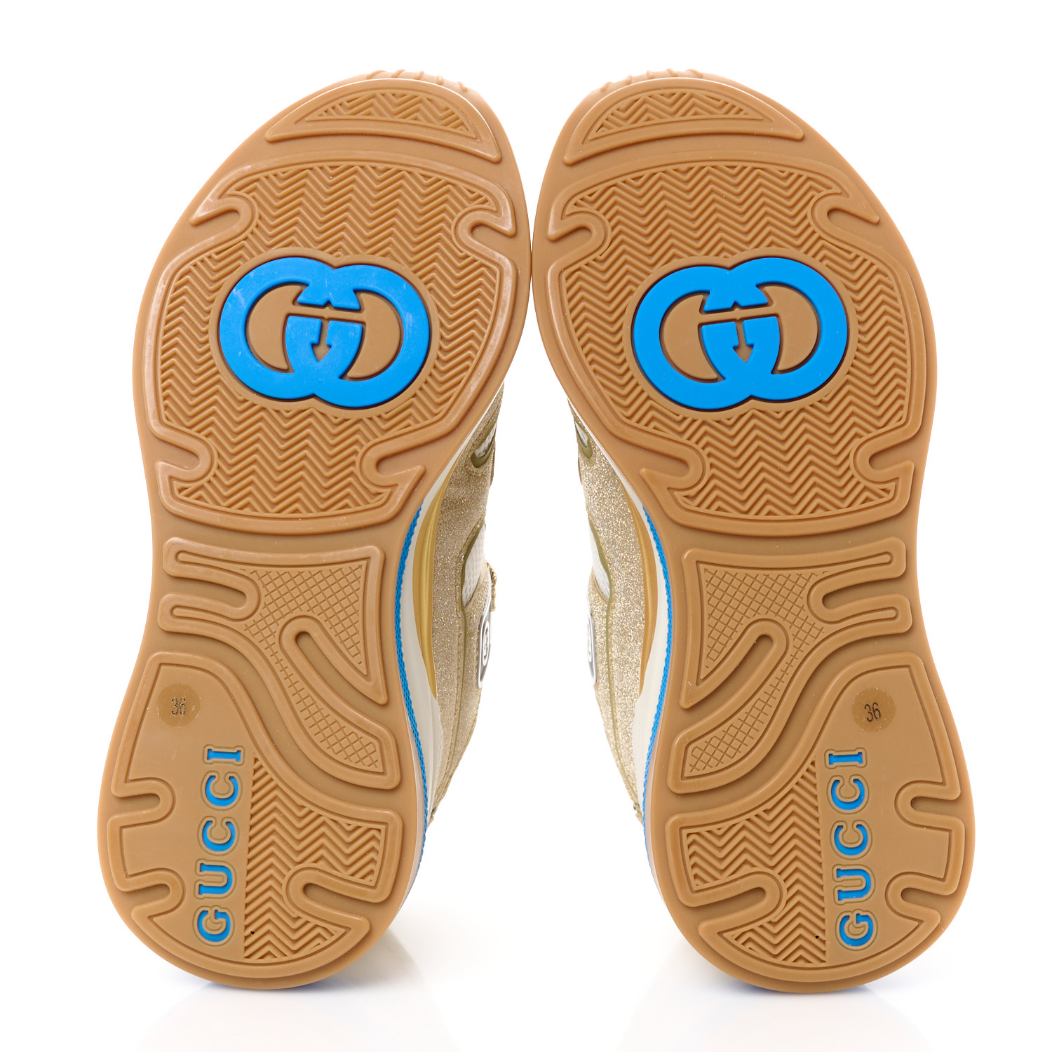 GUCCI Metallic Calfskin Glitter Mesh Womens Ultrapace