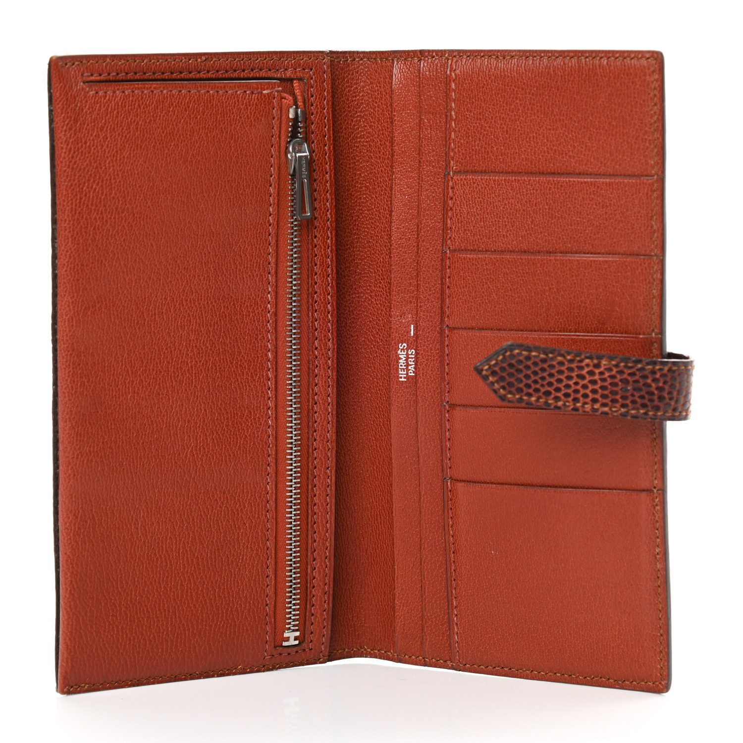 小物 HERMES BEARN LEZARD Hermès Vintage Bearn Blue Lizard Wallet – Blogger Armoire