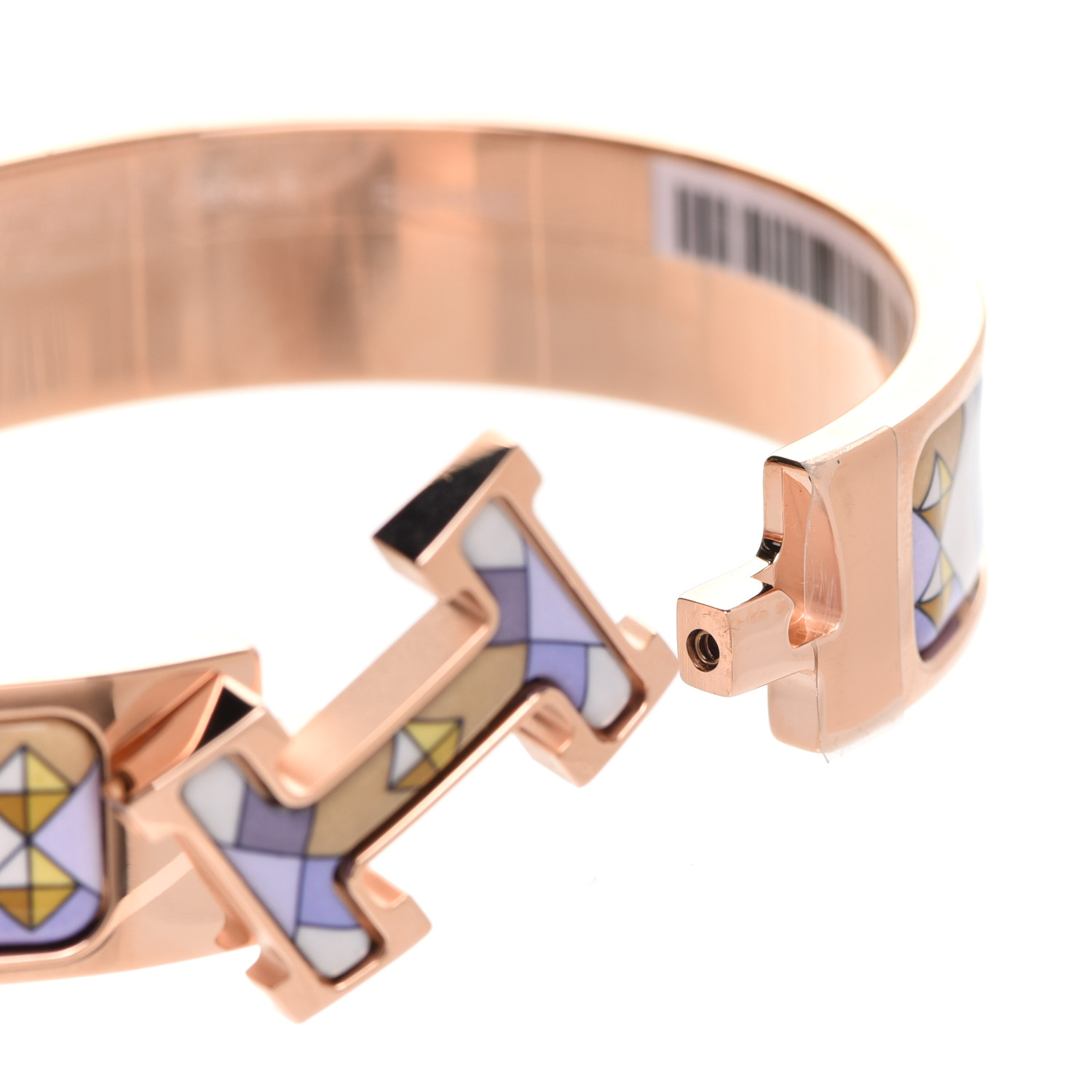 HERMES Enamel Narrow Colliers Et Chiens Clic Clac H Bracelet