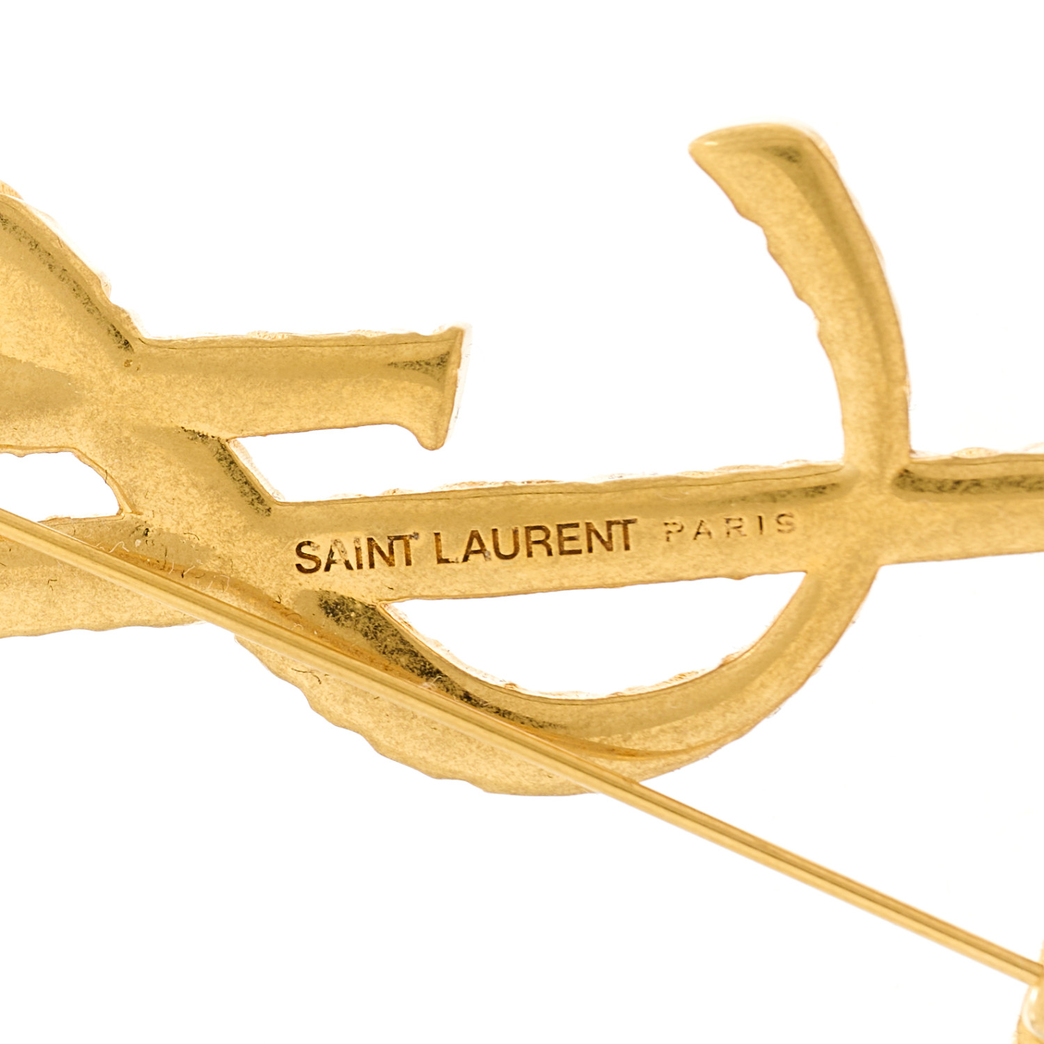 【Saint Laurent】 Opyum YSL brooch SAINT LAURENT Opyum YSL Brooch in Gold | endource