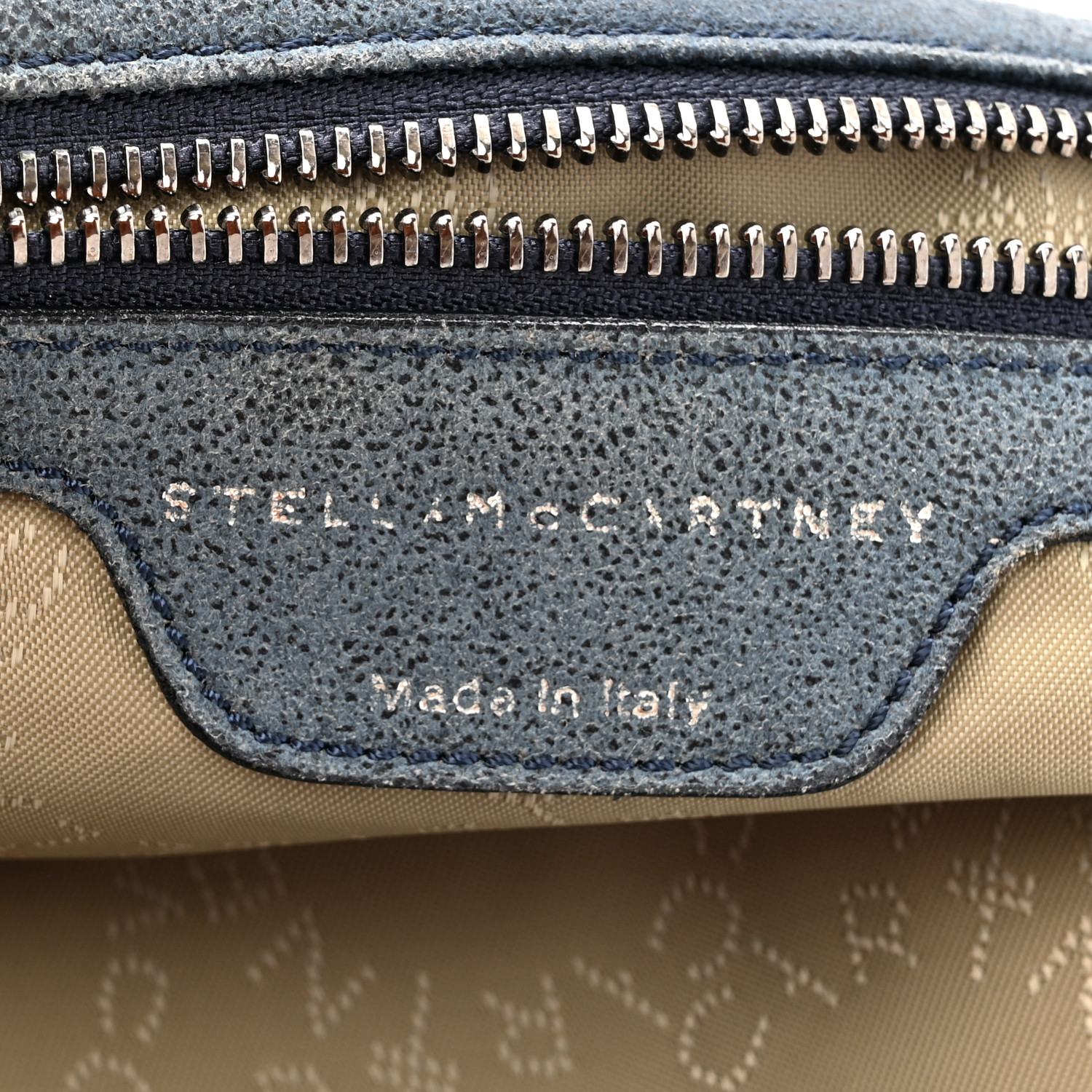STELLA MCCARTNEY Shaggy Deer Small Falabella Tote Blue