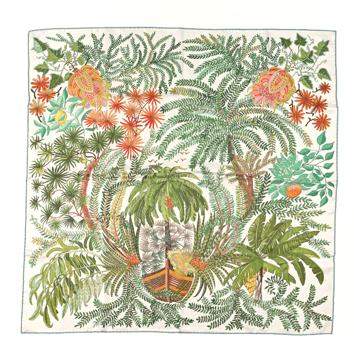 ★23SS★SATUR X HERNC★GUATA JARDIN : OIL PAINTING SUN SCARF Vincent van Gogh The Poet's Garden Silk Scarf – The Art