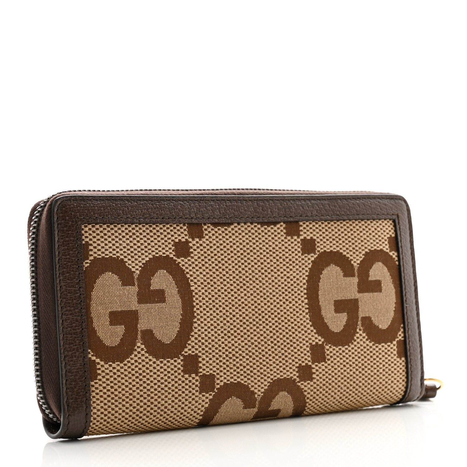 GUCCI Monogram Jumbo GG Textured Dollar Calfskin Diana Zip