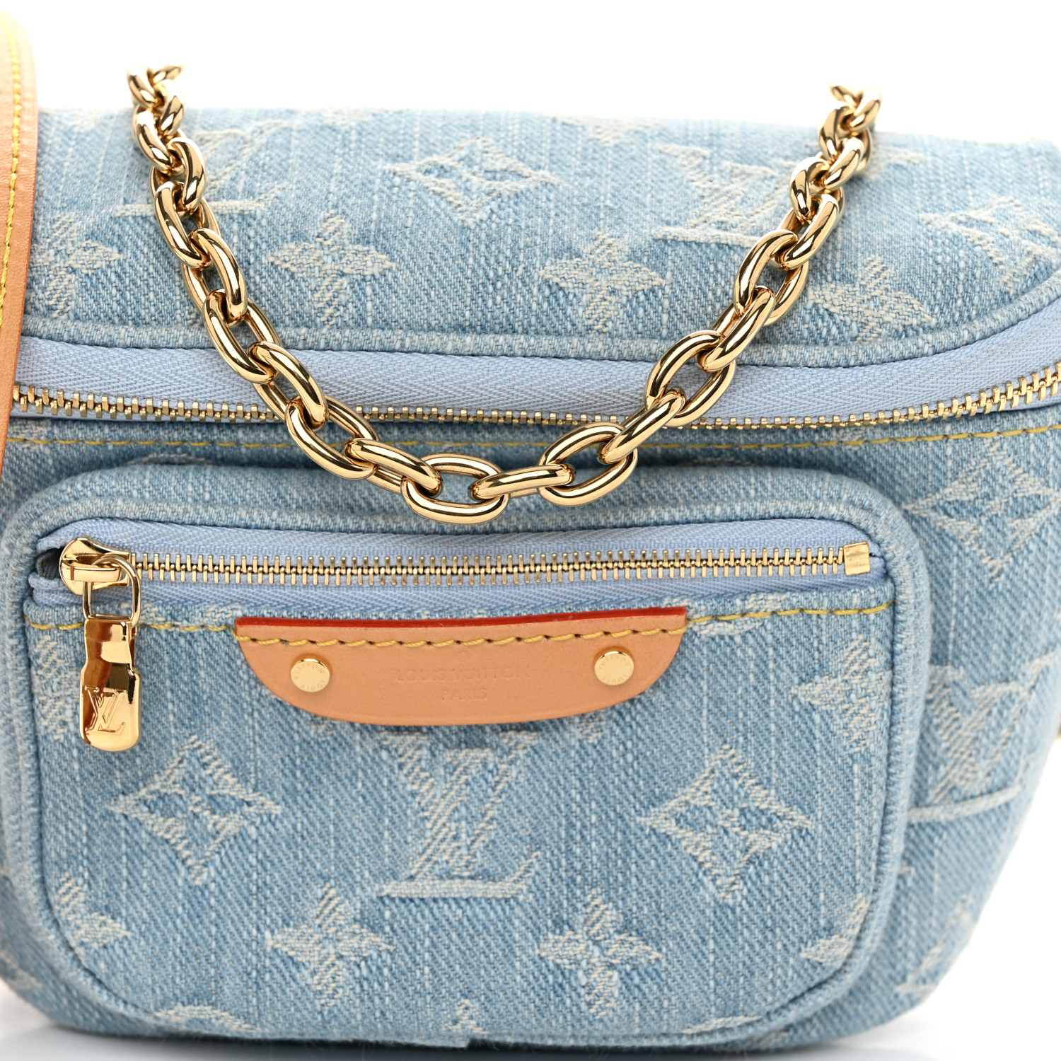 【LOUIS VUITTON】ミニ バムバッグ スカイブルーデニム LOUIS VUITTON】ミニ バムバッグ スカイブルーデニム