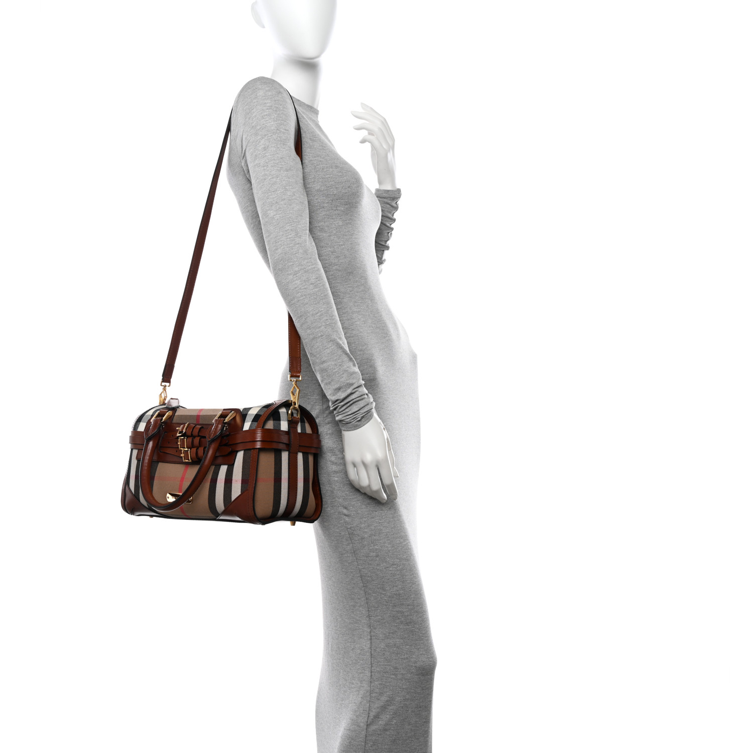 【BURBERRY】LL MN BOWLING DFC◆8109791160759 Burberry Check Medium Bowling Bag | Brown | FARFETCH