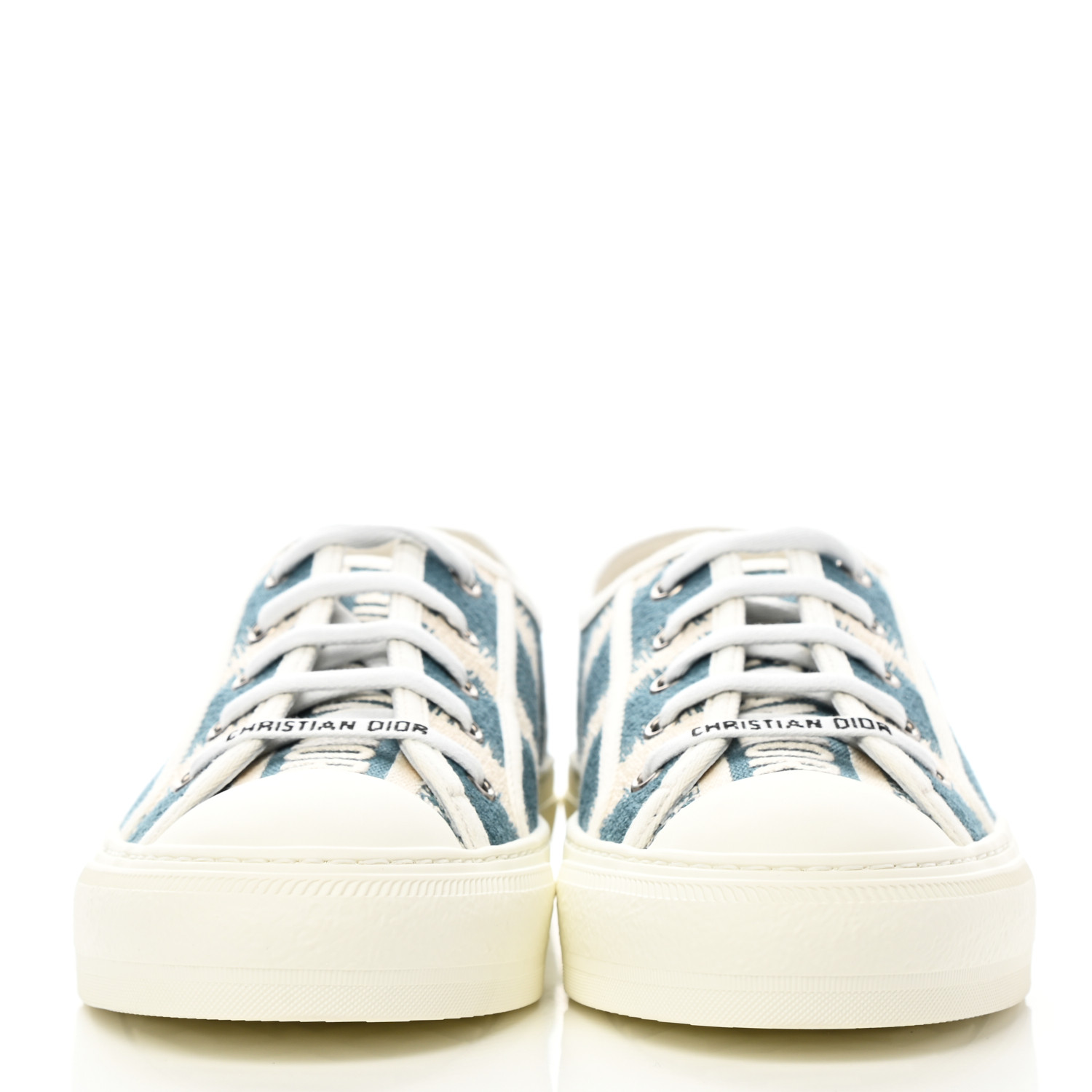CHRISTIAN DIOR Cotton Embroidered D-Stripes Walk'N'Dior Low