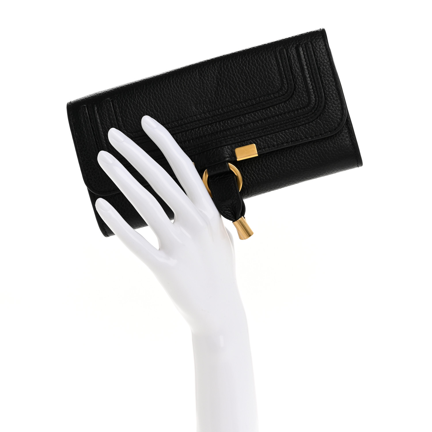 ☆Chloe(クロエ)☆Marcie Continental Flap Wallet - Black CHLOE Calfskin Marcie Continental Flap Wallet Black 1644830