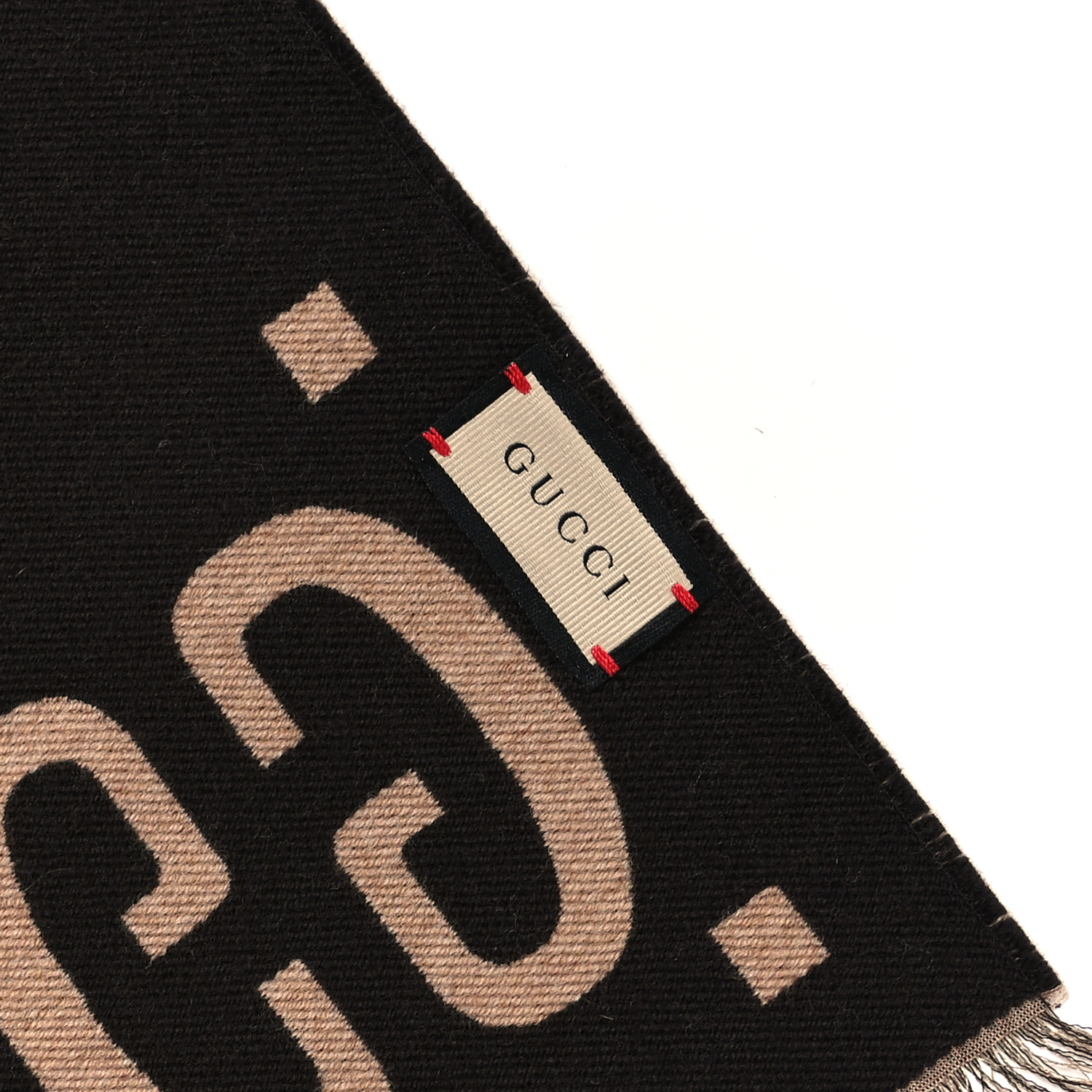 Gucci★素敵！Brown Beige Monogram GG Logo Long Scarf s-l1200.jpg