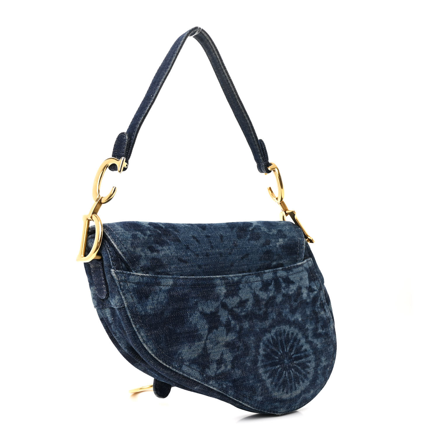 Diorバック CHRISTIAN DIOR Denim Tie Dye Saddle Bag Blue 1643018
