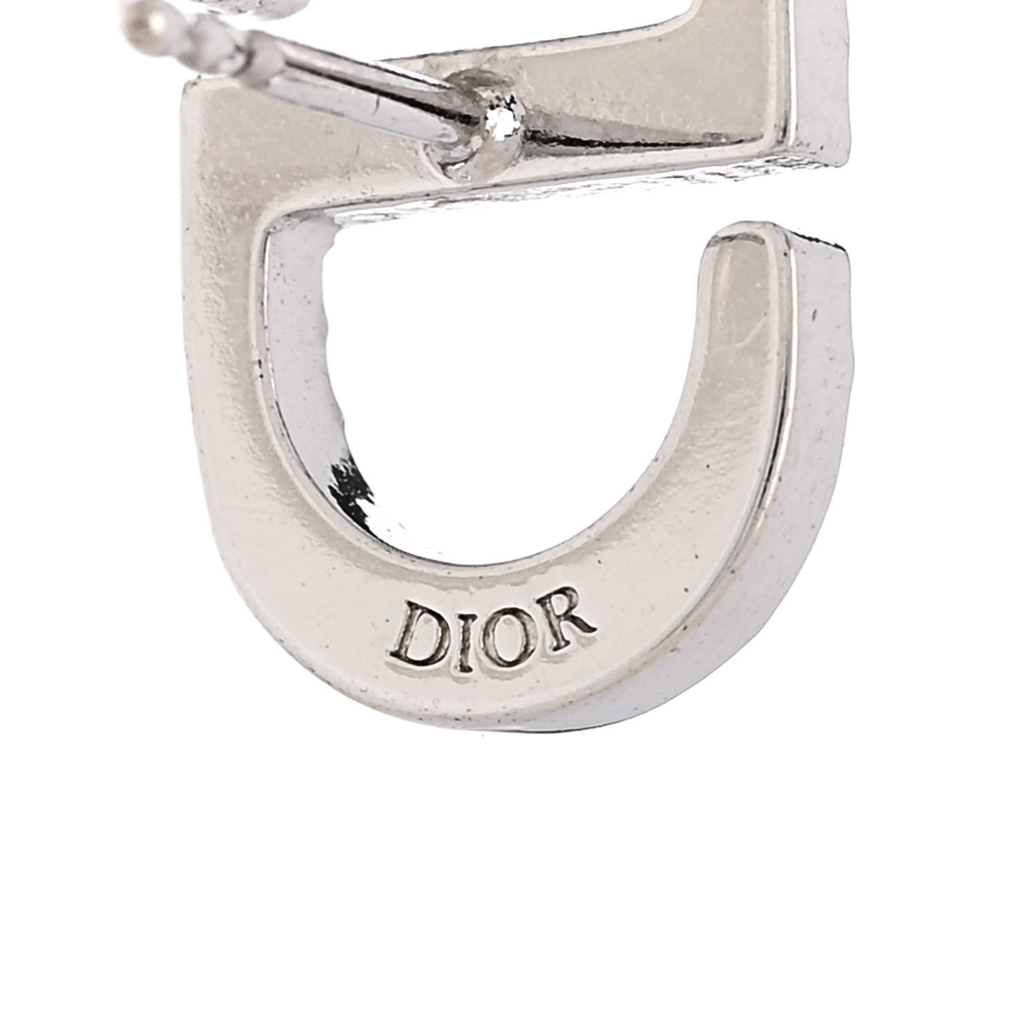 DIOR PETIT ピアス　片方　Christian Dior CD Petit CD Stud Earrings Pink-Finish Metal and Pink Crystals