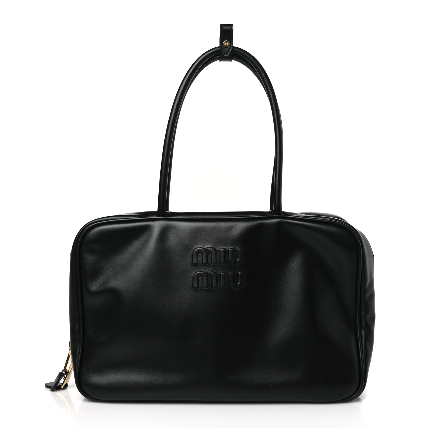 ★関税込み★ Miu Miu BLACK LEATHER BEAU TOP HANDLE BAG Black Leather Beau Bag | Miu Miu