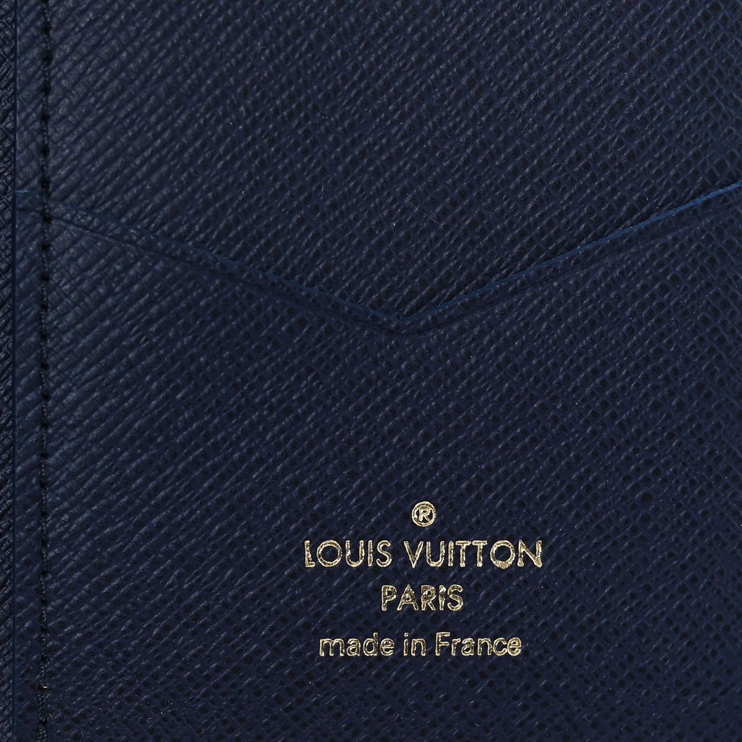 LOUIS VUITTON Monogram Bleach Pocket Organizer Ink Blue