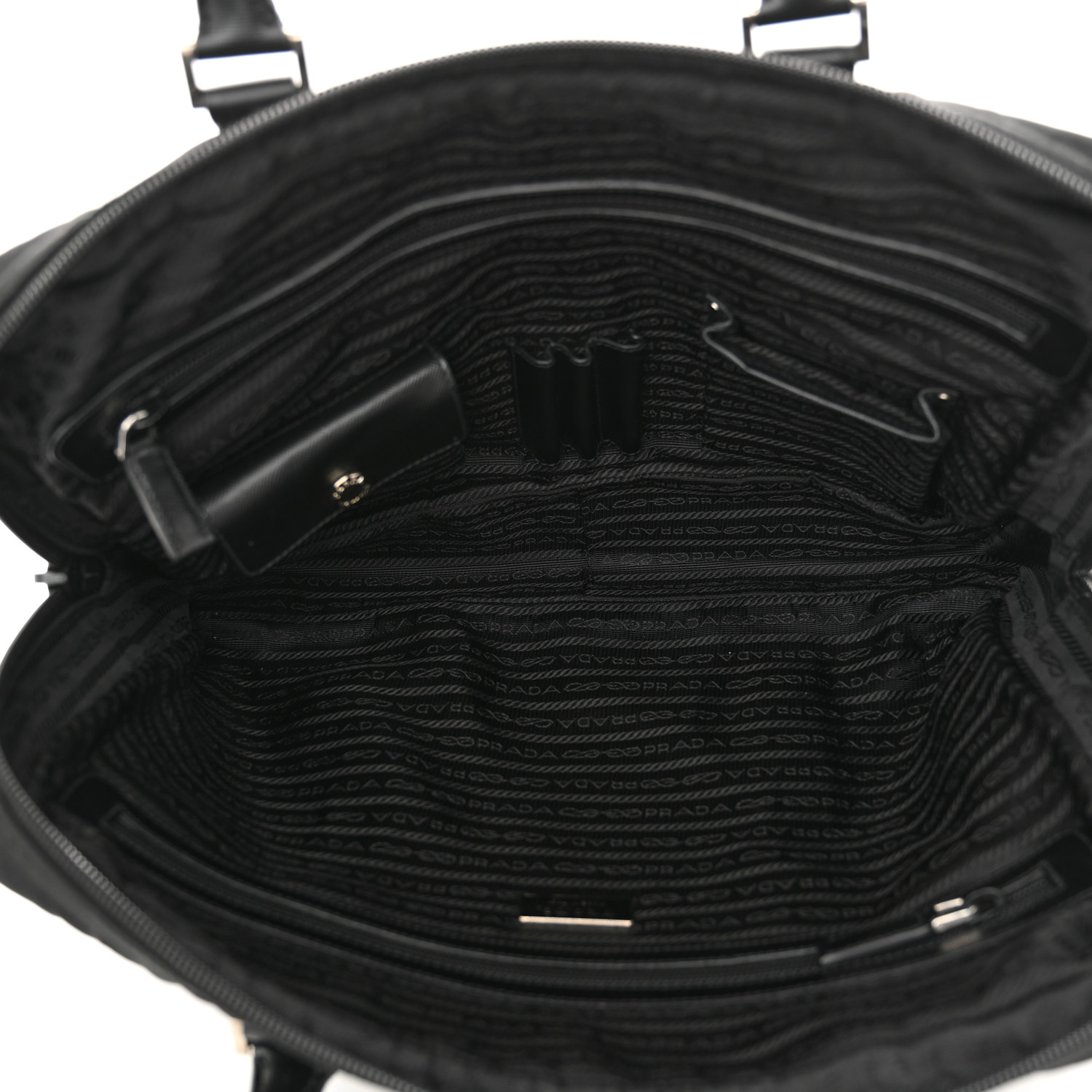 バッグ 736 Prada logo nylon briefcase black 0400021578036?wid=900