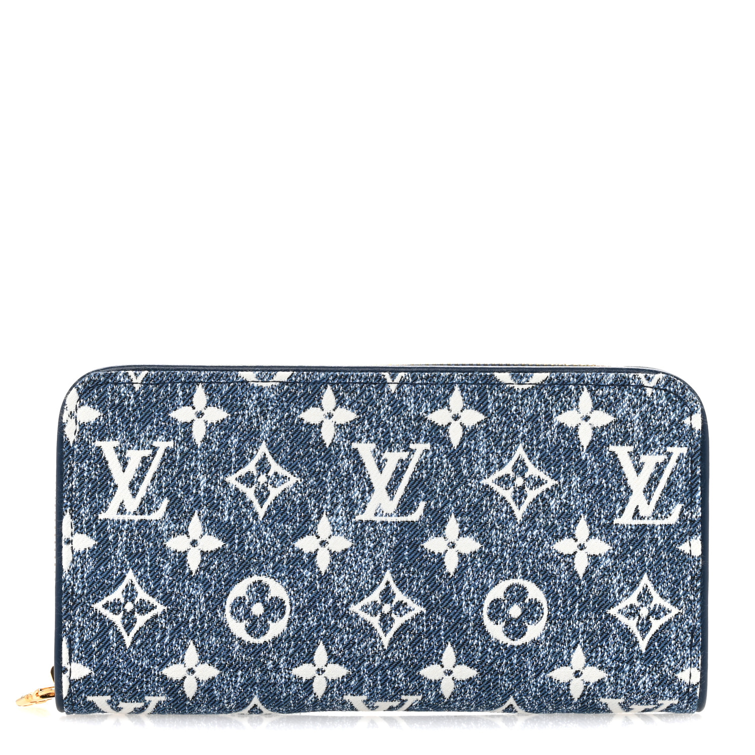 ルイビィトン LOUIS VUITTON Denim Monogram Jacquard Zippy Wallet Blue