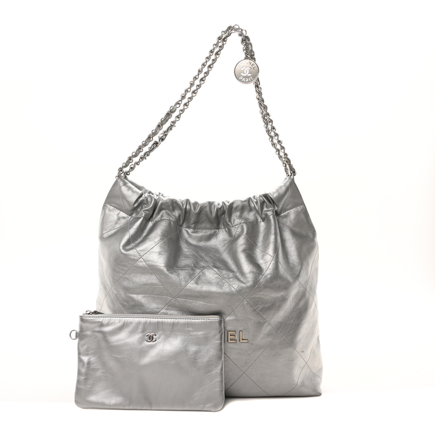 CHANEL 
イルミネイティングブラッシュパウダー 151.788 CHANEL Metallic Snakeskin Quilted Wallet On Chain WOC Grey