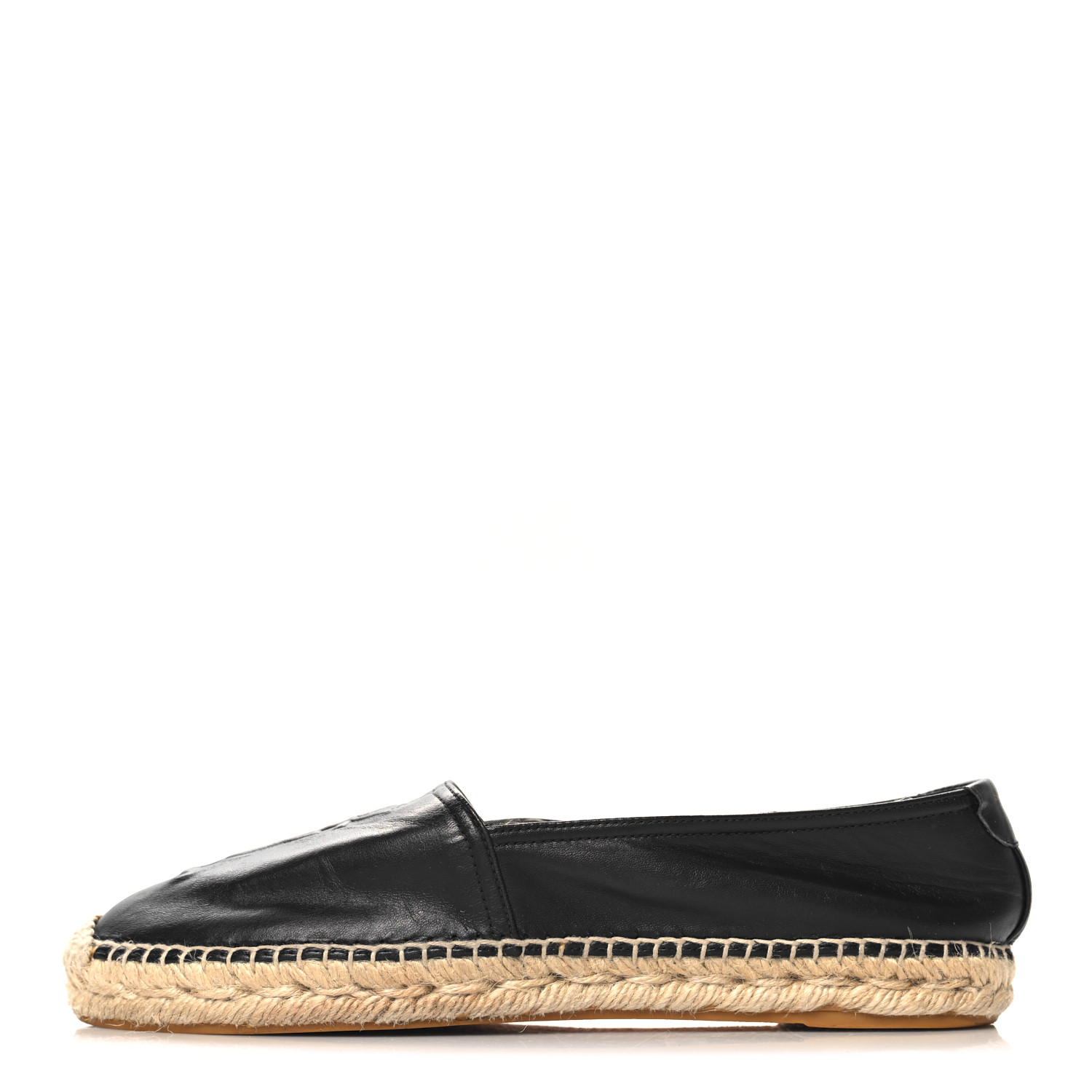 サンダル SAINT LAURENT Black Leather Monogram Espadrilles Saint Laurent Black Leather Monogram Espadrilles | italist