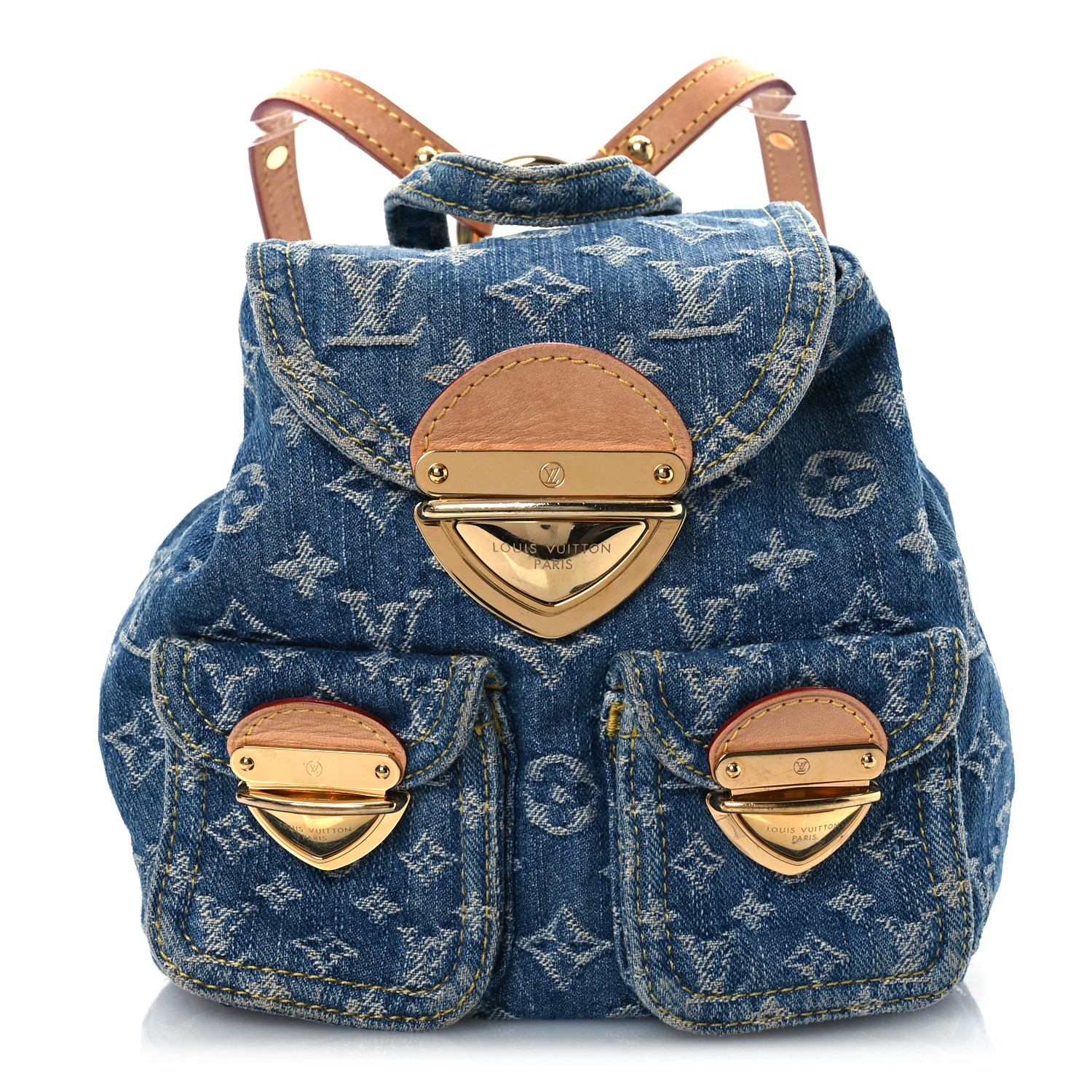 関税込 LV Venice backpack デニム背包 LOUIS VUITTON Denim Venice Backpack Blue 1676766 | FASHIONPHILE