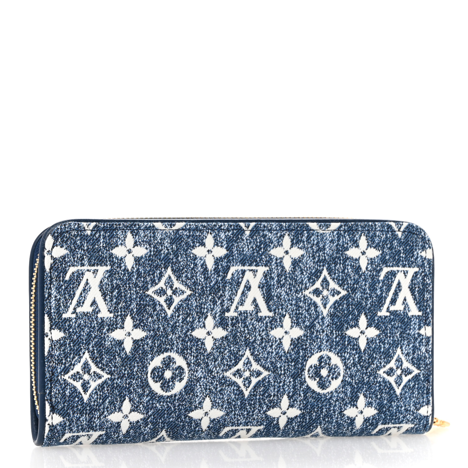 送料込【Louis Vuitton】Zippy Wallet 財布 Monogram Denim Blue Louis Vuitton Blue Denim Monogram Denim Small Zippy Wallet