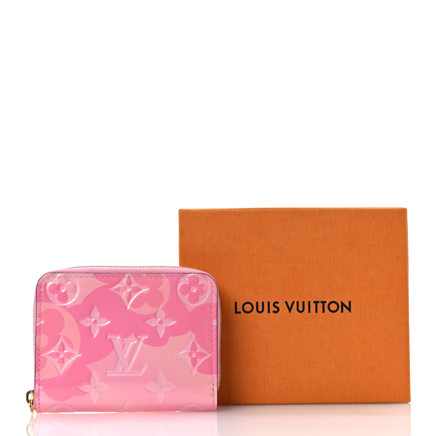 VUITTON希少 LOUIS VUITTON Vernis Valentine Zippy Coin Purse Pink 1680844