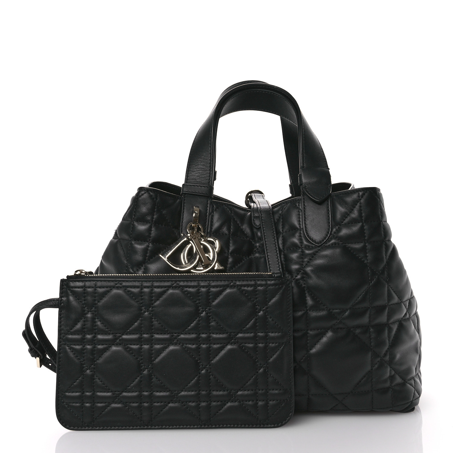 【23AW NEW】Dior_women / MACROCANNAGE ピーコート / Black Macrocannage Peacoat Black Quilted Technical Taffeta | DIOR