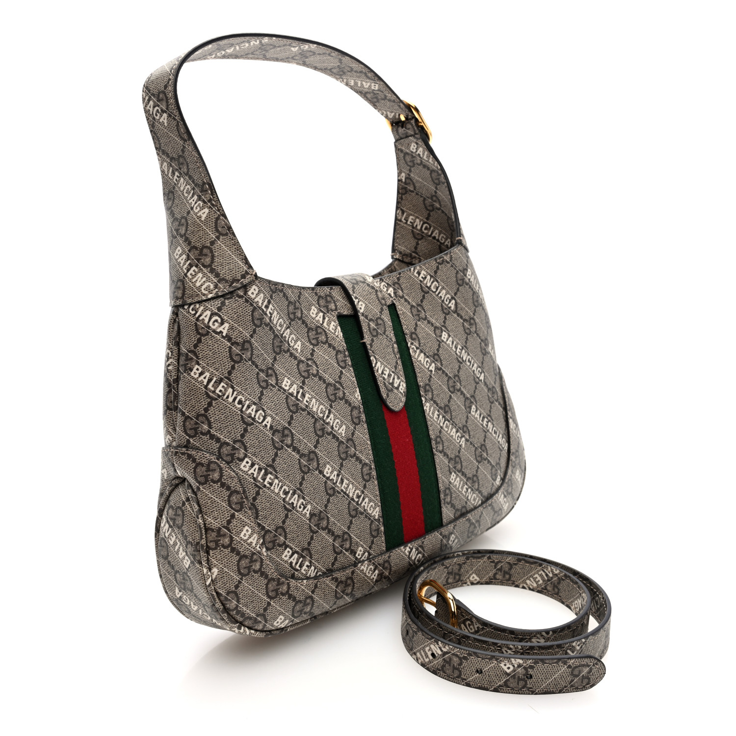 プラダ/PRADA/グッチ/ヴィトン/バレンシアガ Gucci x Balenciaga Black/White Leather The Hacker Project