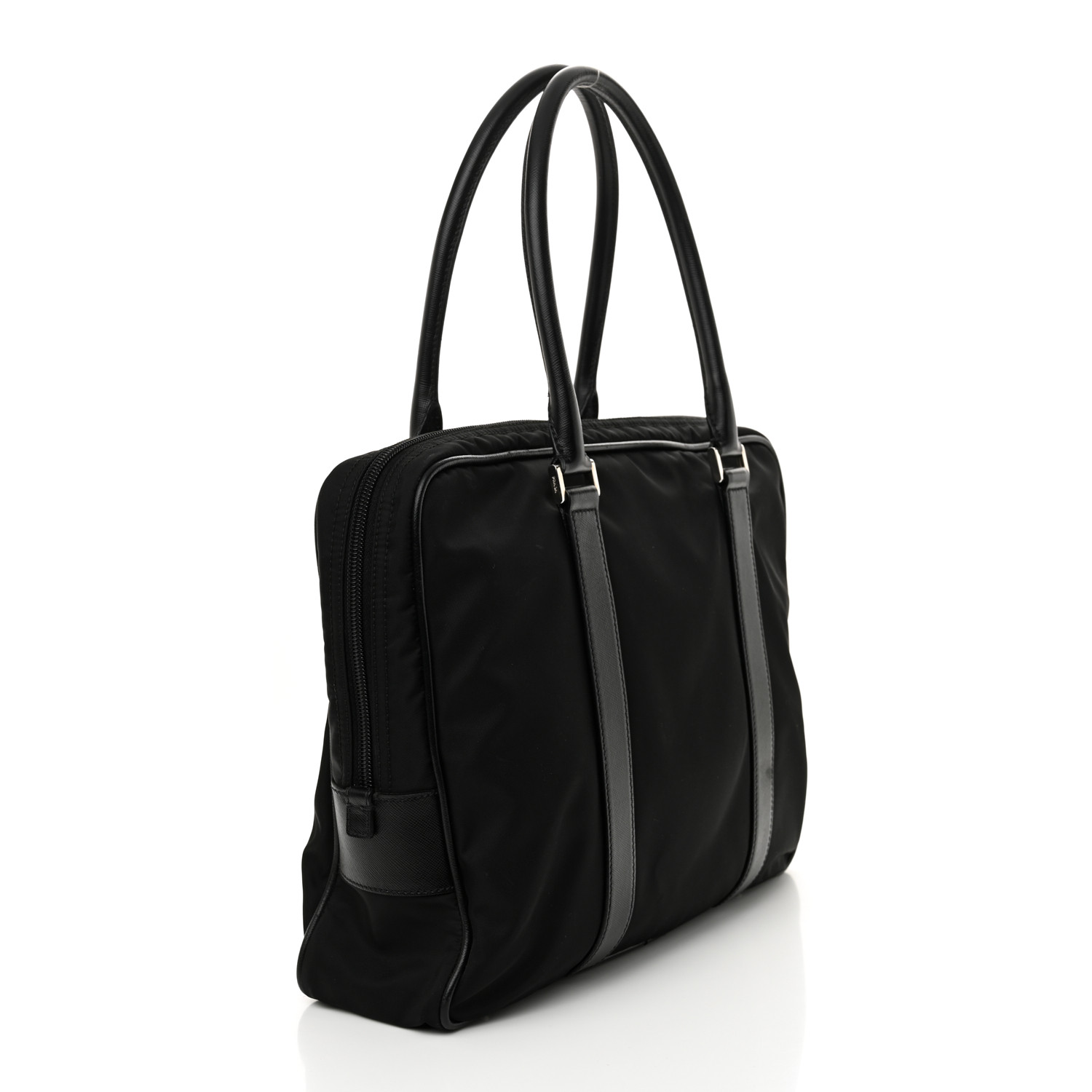 バッグ 736 Prada logo nylon briefcase black Prada Re-Nylon and Saffiano Leather Briefcase | Saks Fifth