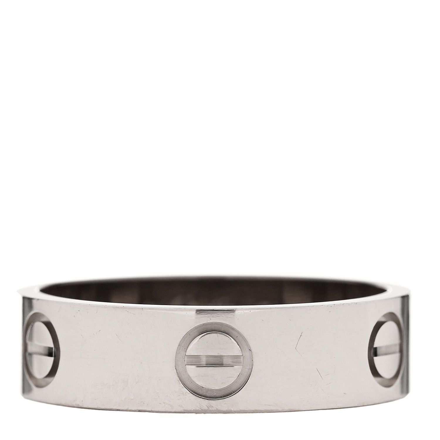 CARTIER 18K White Gold 5.5mm LOVE Ring 58 8.5 1678707