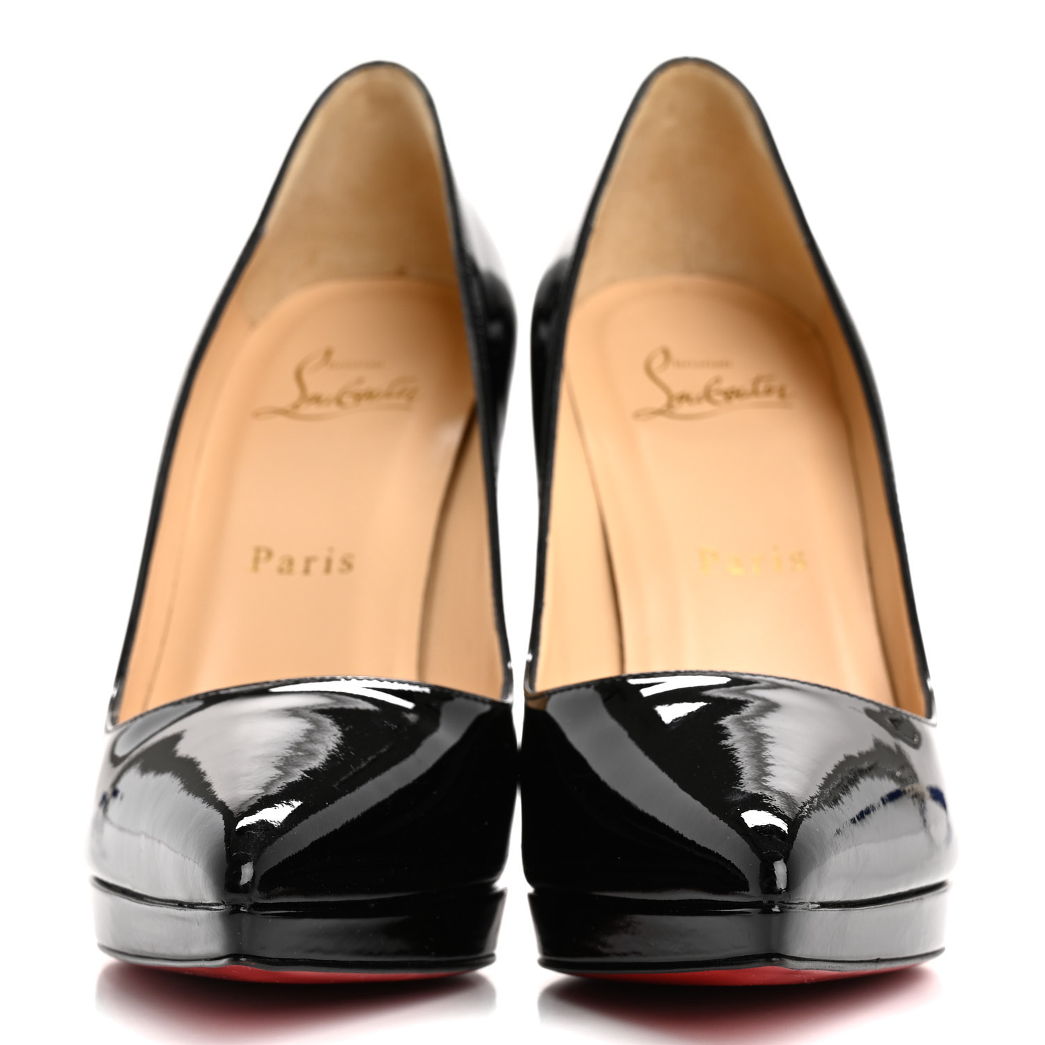 CHRISTIAN LOUBOUTIN Patent Pigalle Plato 100 Pumps 36.5