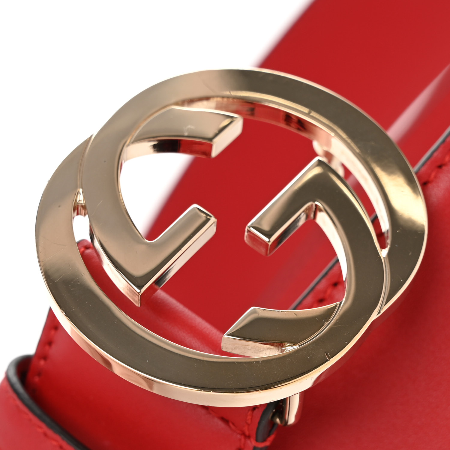 GUCCI Moon Calfskin Interlocking G 37mm Belt 90 36 Vibrant