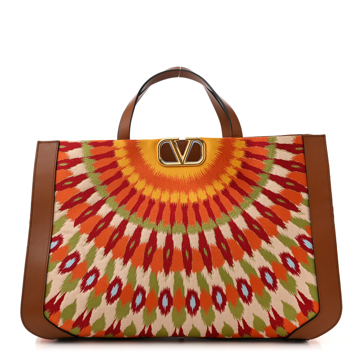 ★ヴァレンティノ Valentino Carmen Multicolor Tote Bag Multi Valentino Multicolor Rockstud Chevron Tote Bag | Consign of