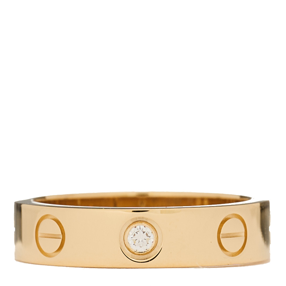 Cartier LOVEリング　46号 CARTIER カルティエ ミニ ラブリング 1P ダイヤ #46 K18 ピンク