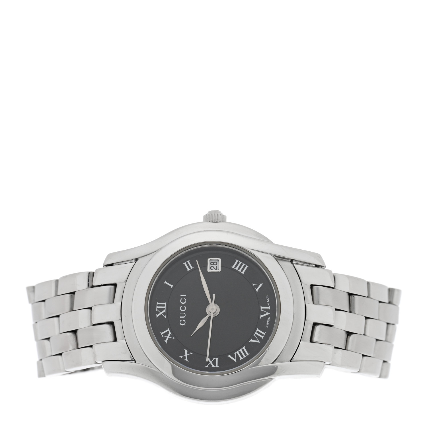 GUCCI Stainless Steel 27mm 5500L Quartz Watch Black 1679272