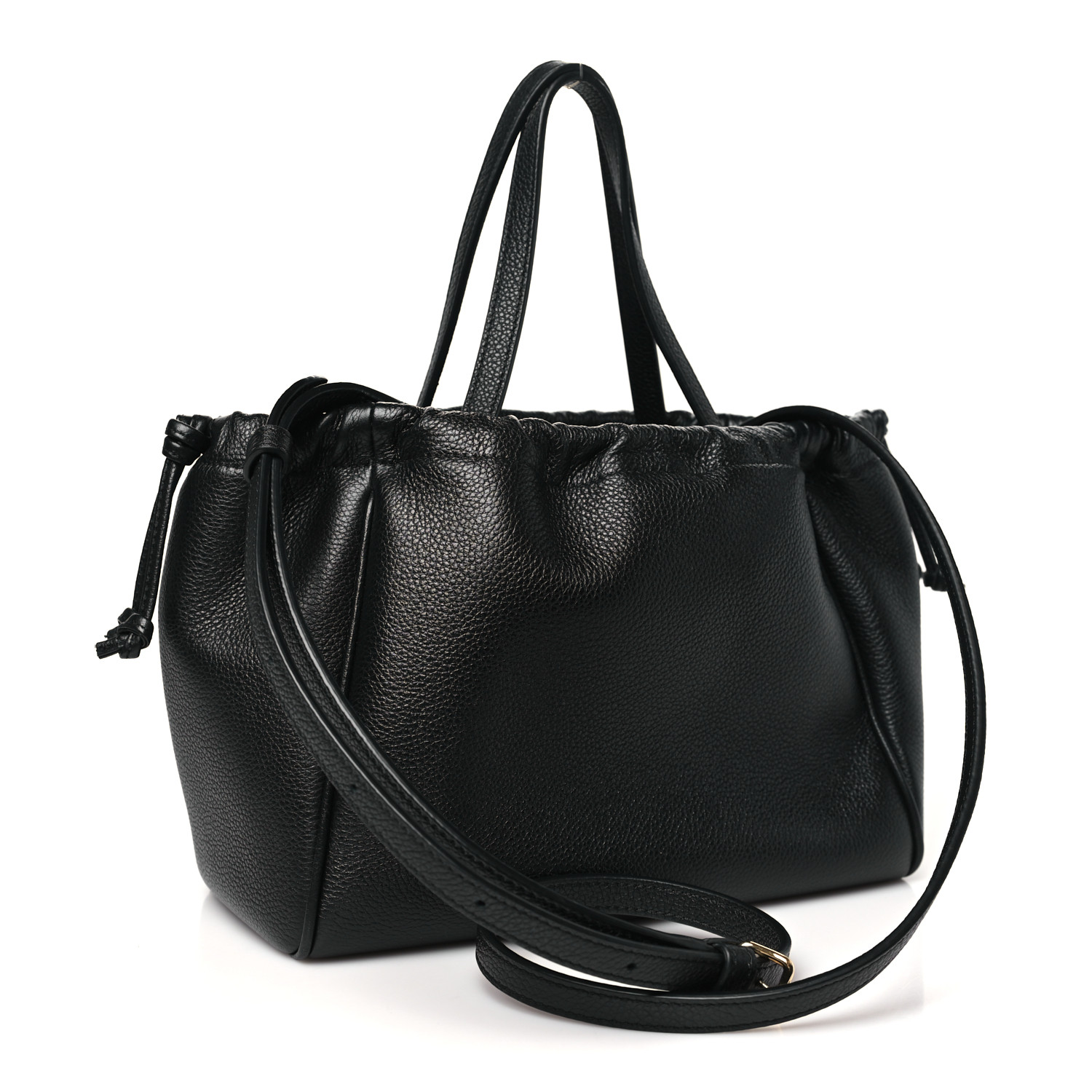 CELINE Grained Calfskin Cuir Triomphe Small Cabas Drawstring