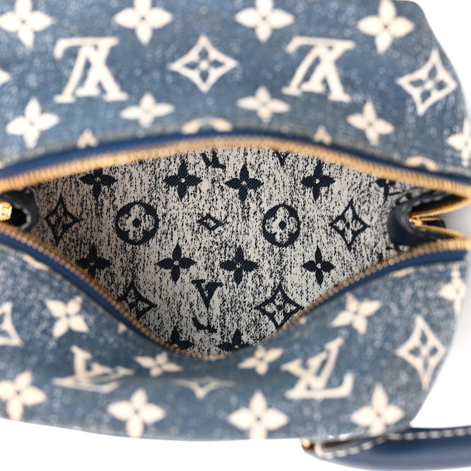 LOUIS VUITTON - ユッコ LOUIS VUITTON Monogram Jacquard Denim Square Bag Bleu