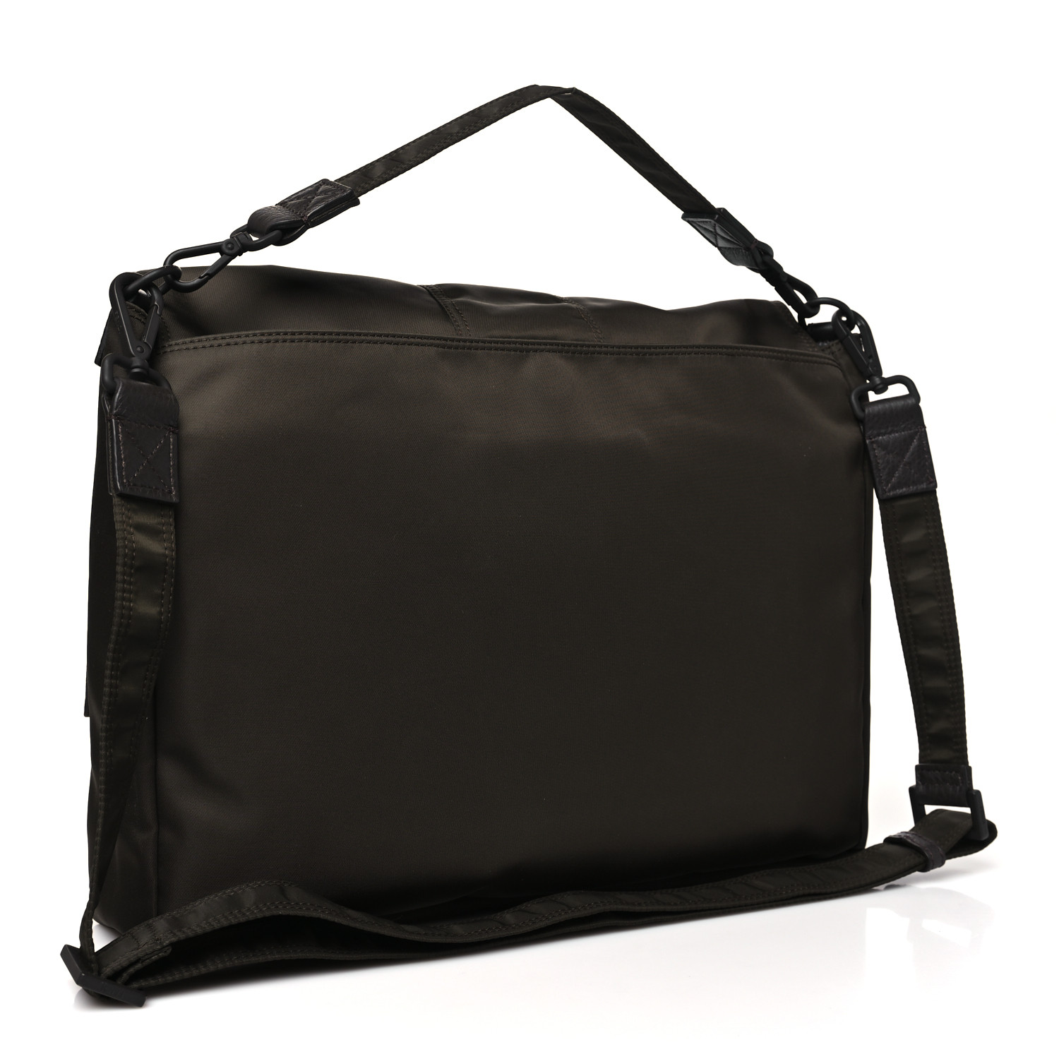 FENDI Econyl Nylon Cuoio Romano Monochrome Large Baguette