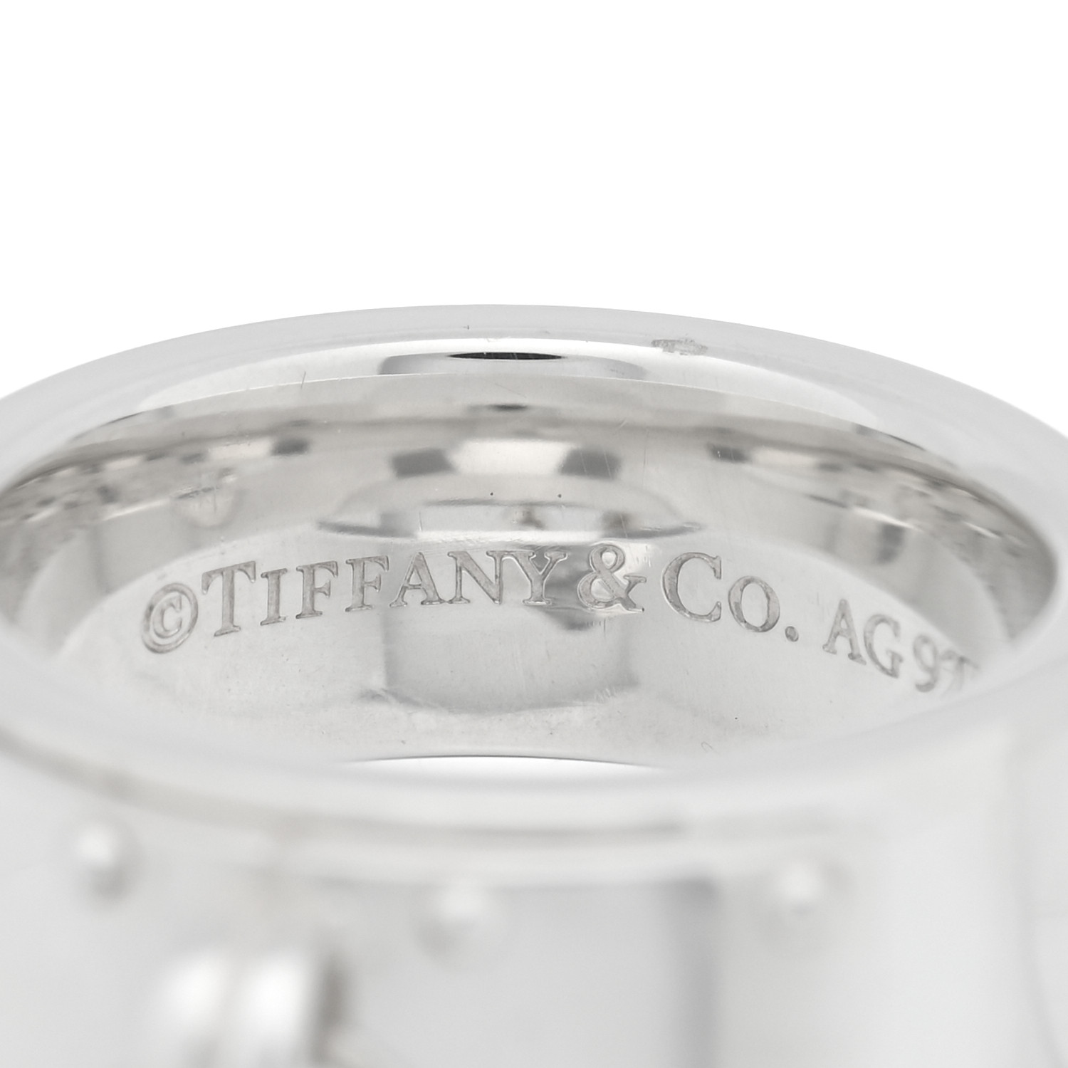 TIFFANY Sterling Silver Return To Tiffany Lock Love Ring 46