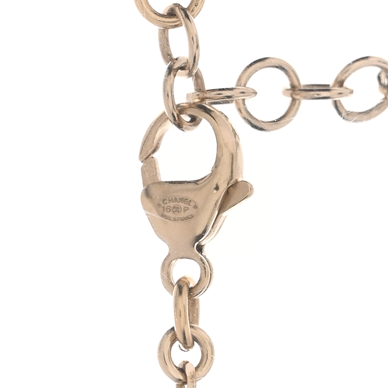 CHANEL Resin Crystal Pearl CC Necklace Multicolor 1621258