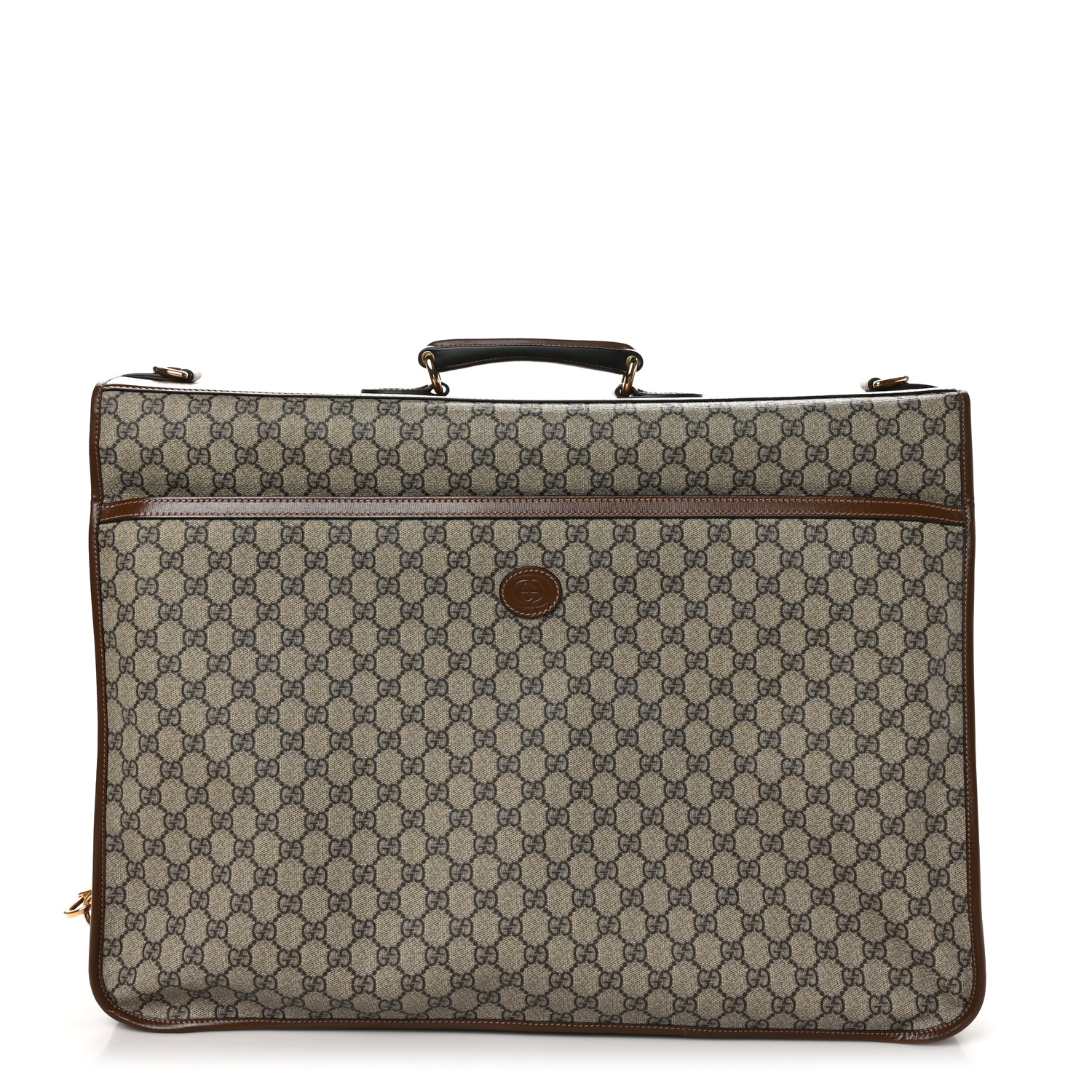 ☆人気【GUCCI】☆Interlocking G Beige Ebony Supreme☆ GUCCI GG Supreme Monogram Textured Calfskin Retro