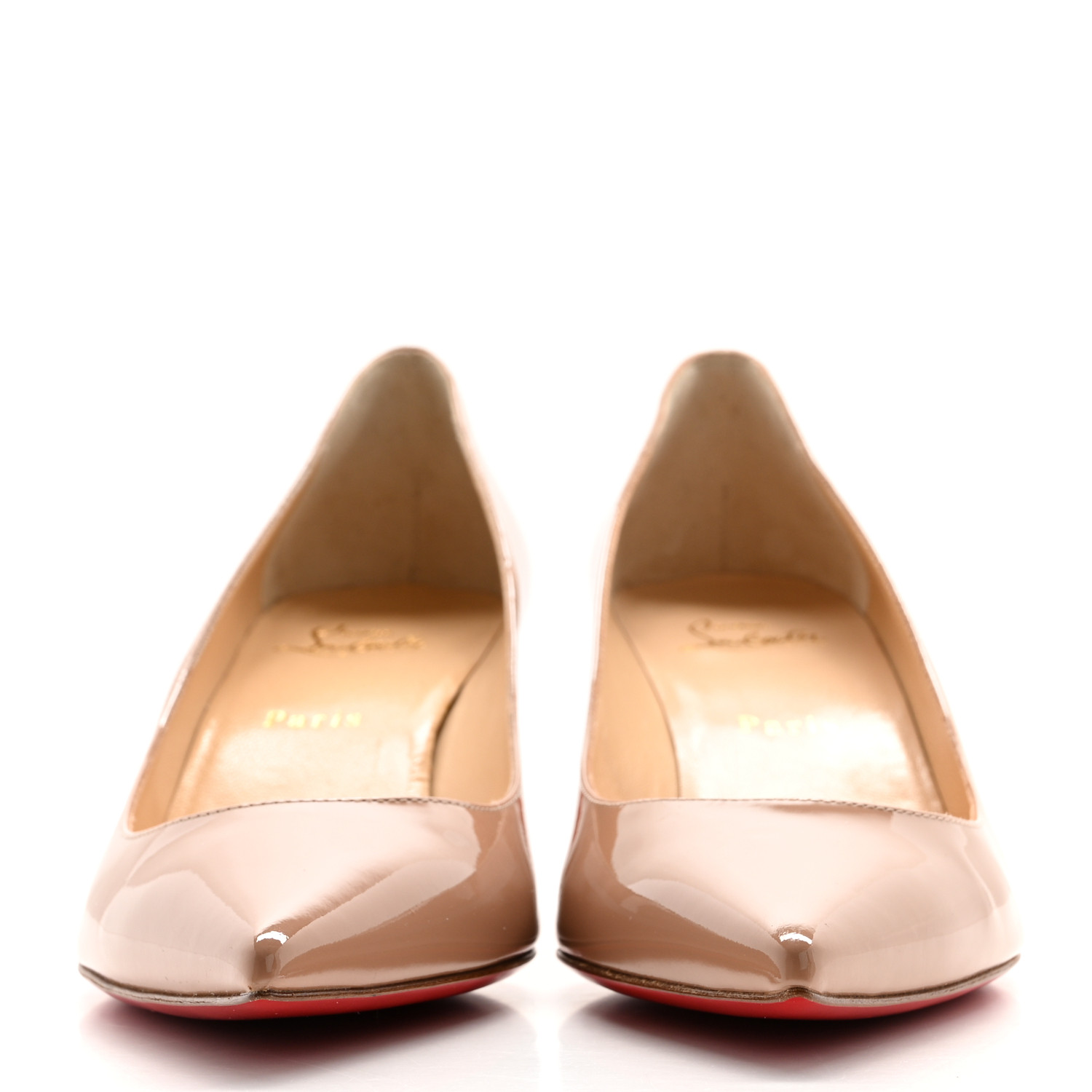 CHRISTIAN LOUBOUTIN Patent Kate 55 Pumps 40 Nude 1624734