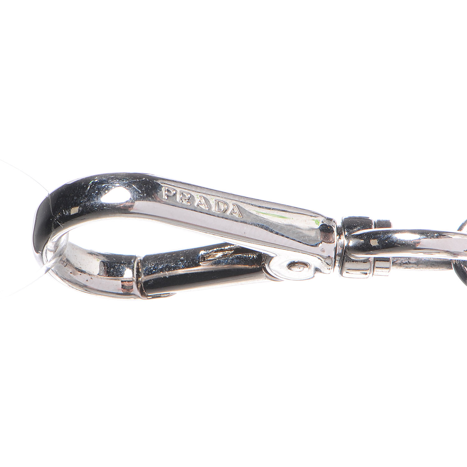 PRADA Saffiano Edward Robot Trick Keychain 87397 | FASHIONPHILE