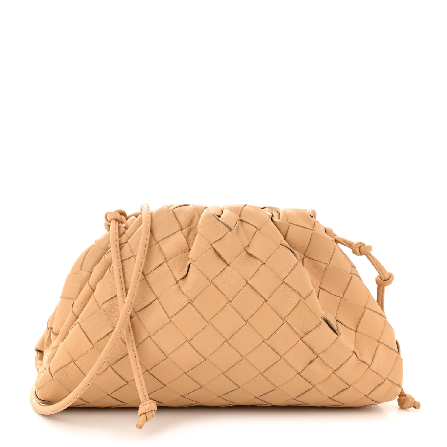 BOTTEGA VENETA Nappa Intrecciato The Mini Pouch Almond