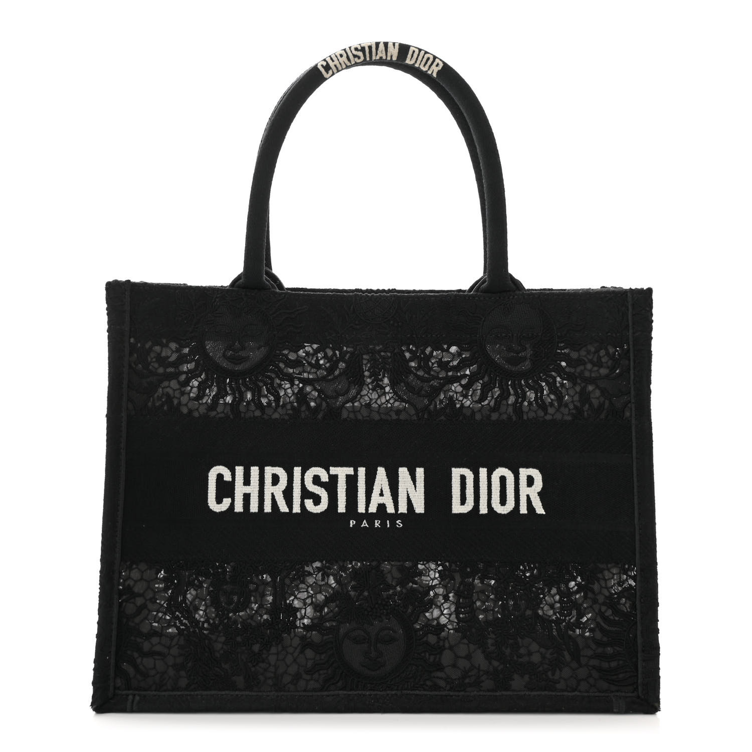 DIOR MEDIUM BOOK TOTE Toile de Jouy Soleil トートバッグ CHRISTIAN DIOR Canvas Embroidered Mesh Macrame Medium Toile