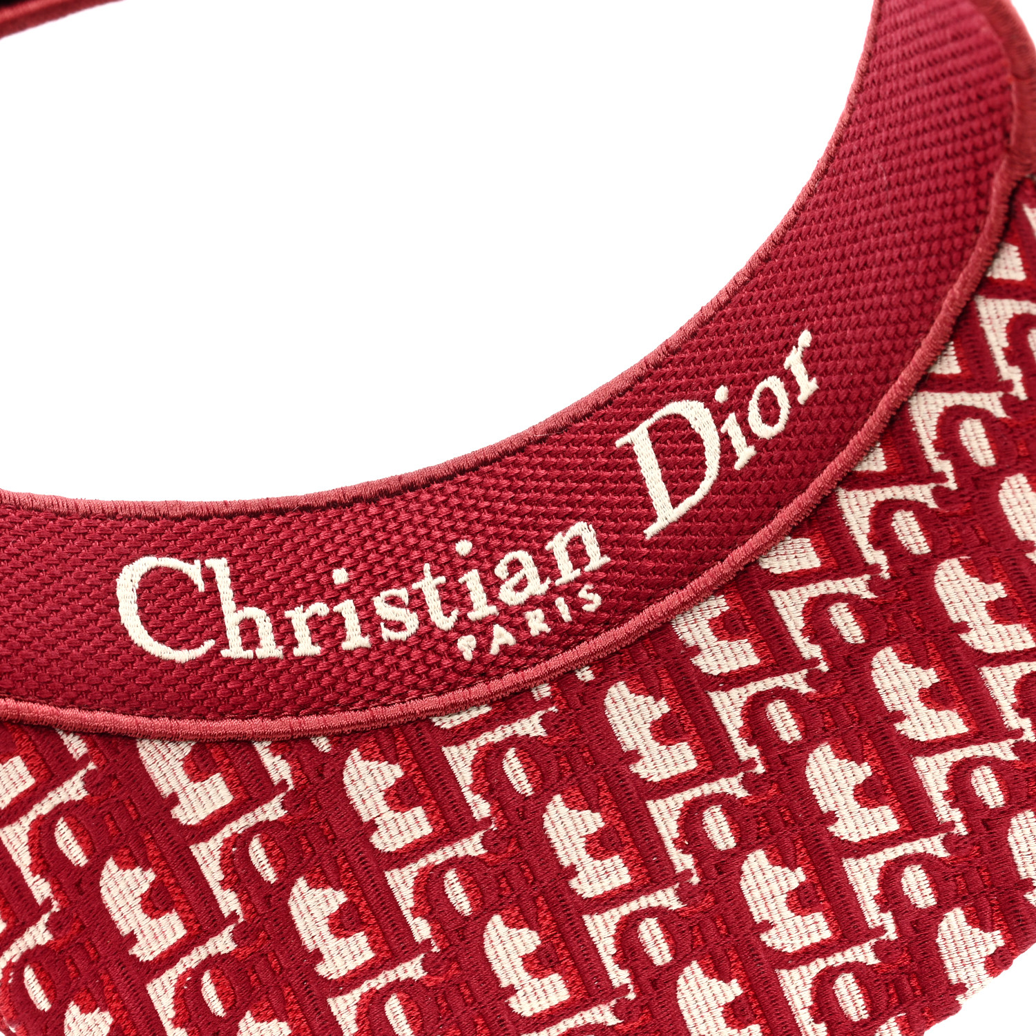 CHRISTIAN DIOR Oblique Embroidered D-Smash Visor Red 1562432