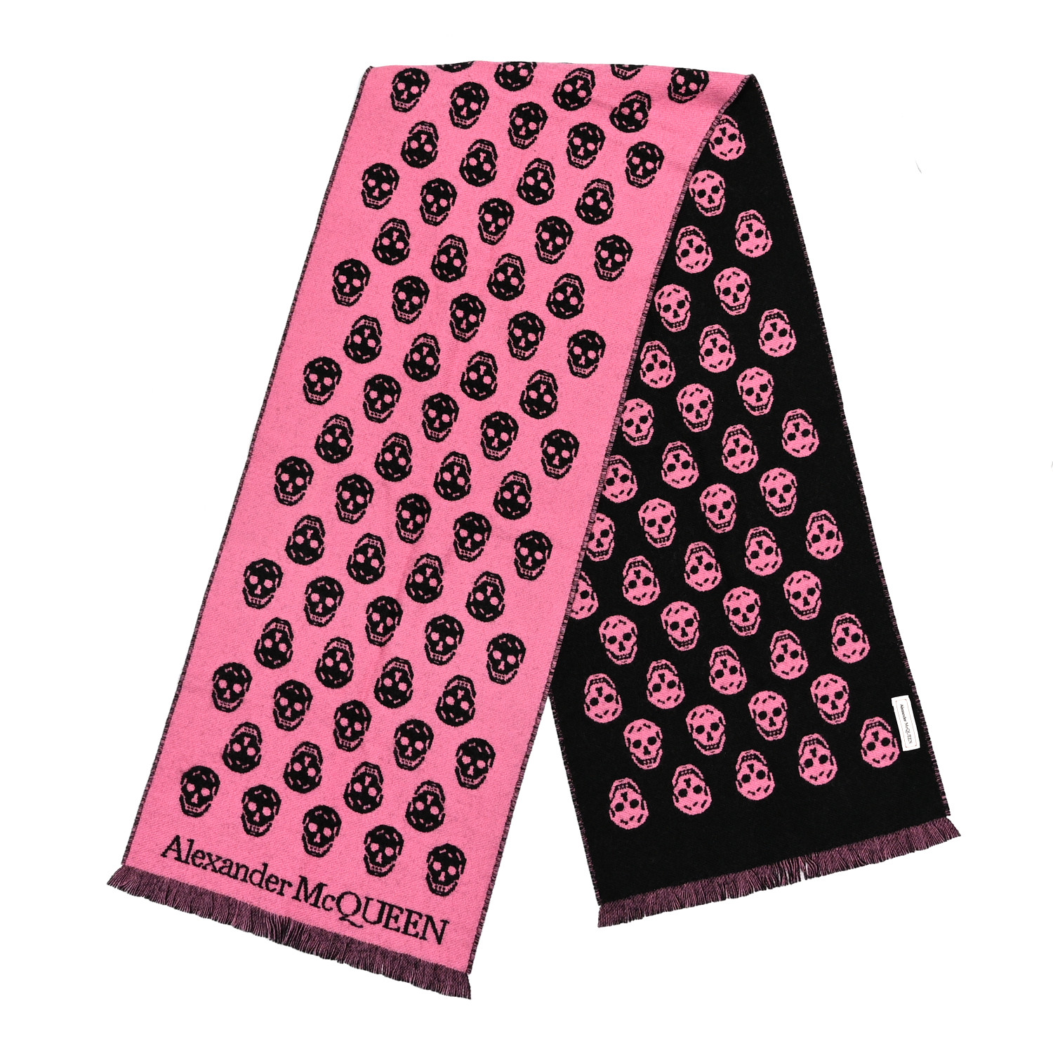 マフラー・ストール alexander mcqueen Pink alpaca blend scarf Ca Skull 104X120 Scarf - Alexander Mcqueen - Pink - Wool
