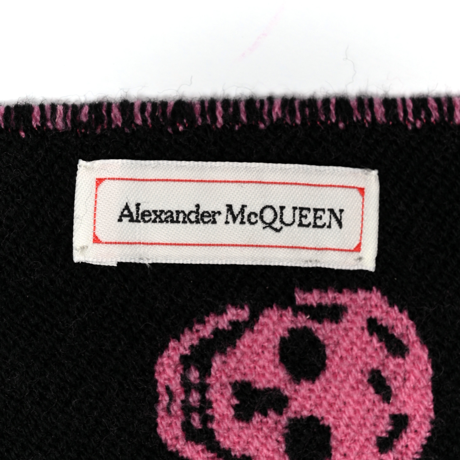 ALEXANDER MCQUEEN Wool Reversible Upside Down Skull Scarf