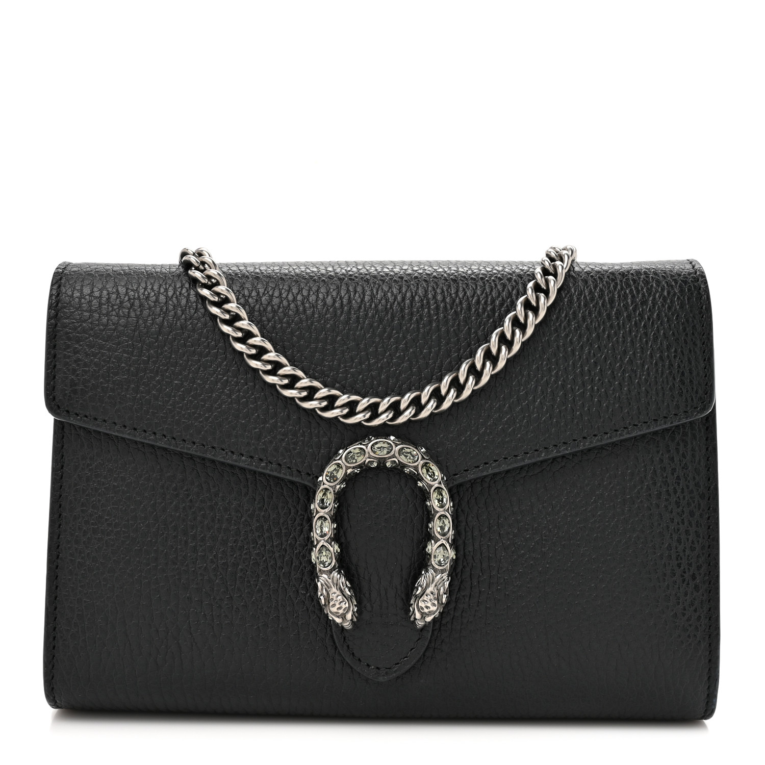 【送料&関税込】Gucci dyonisus Mini Wallet Bag GUCCI Calfskin Mini Dionysus Chain Wallet Black 1660760