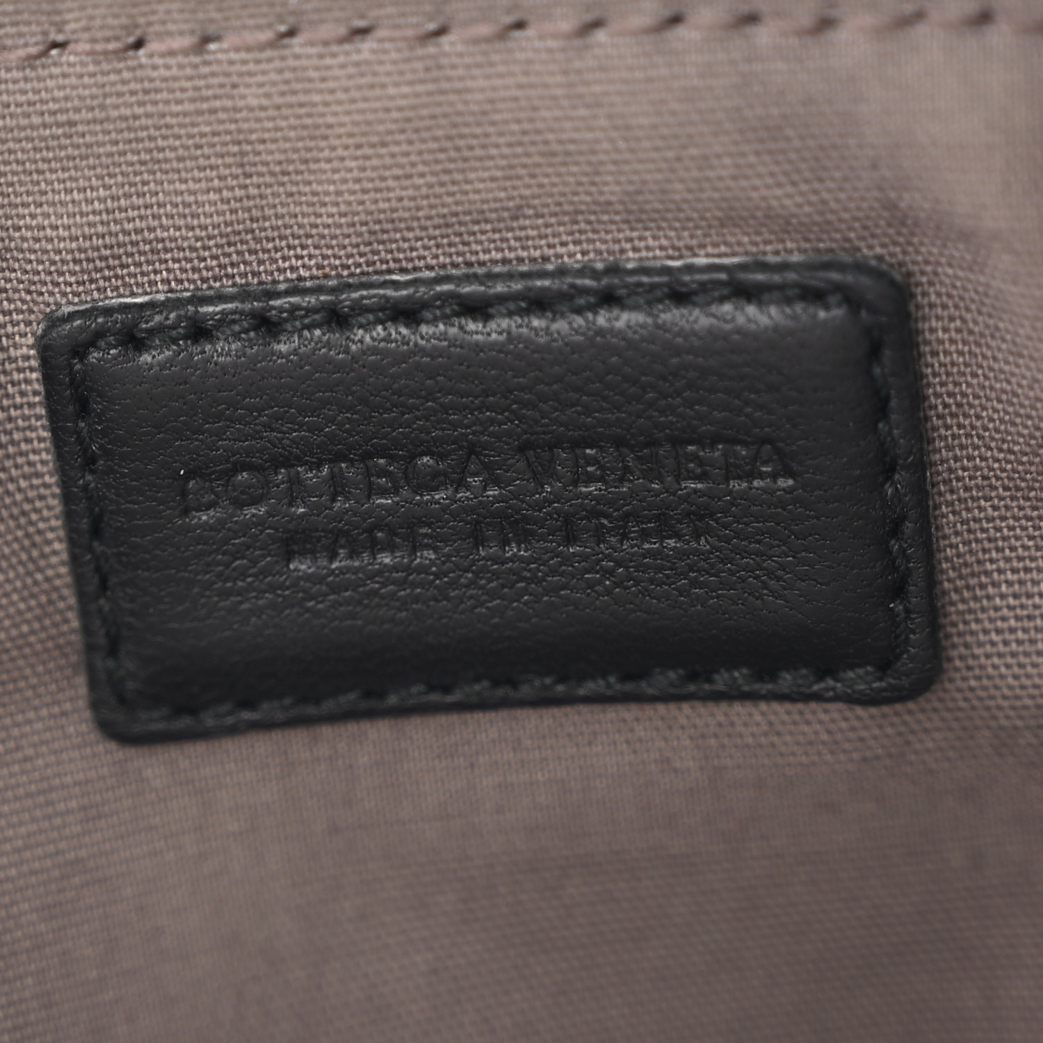 BOTTEGA VENETA Nappa Intrecciato Flat Zip Pouch Black