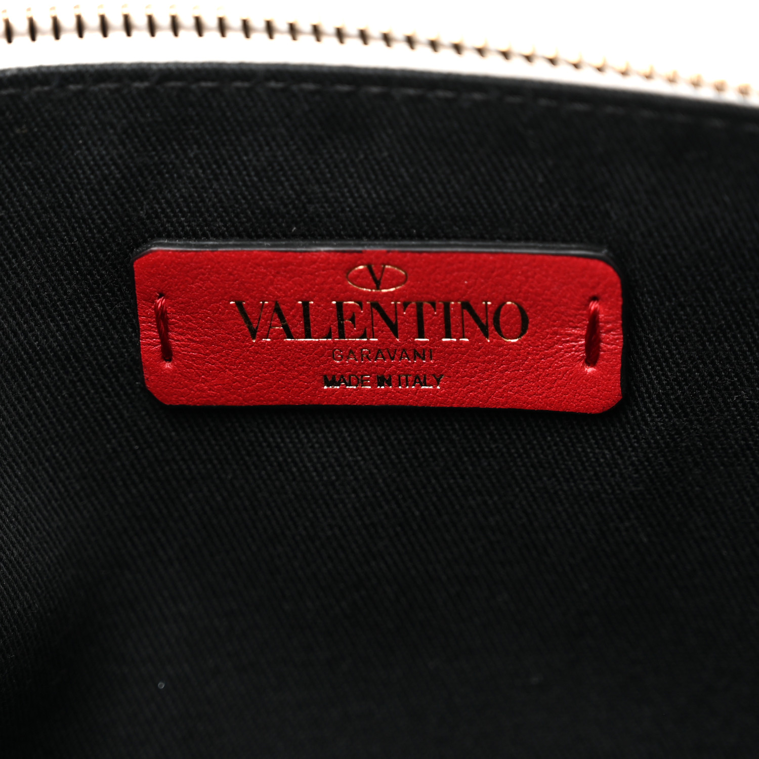 VALENTINO GARAVANI Rockstud Calfskin Be My VLTN Large Flat