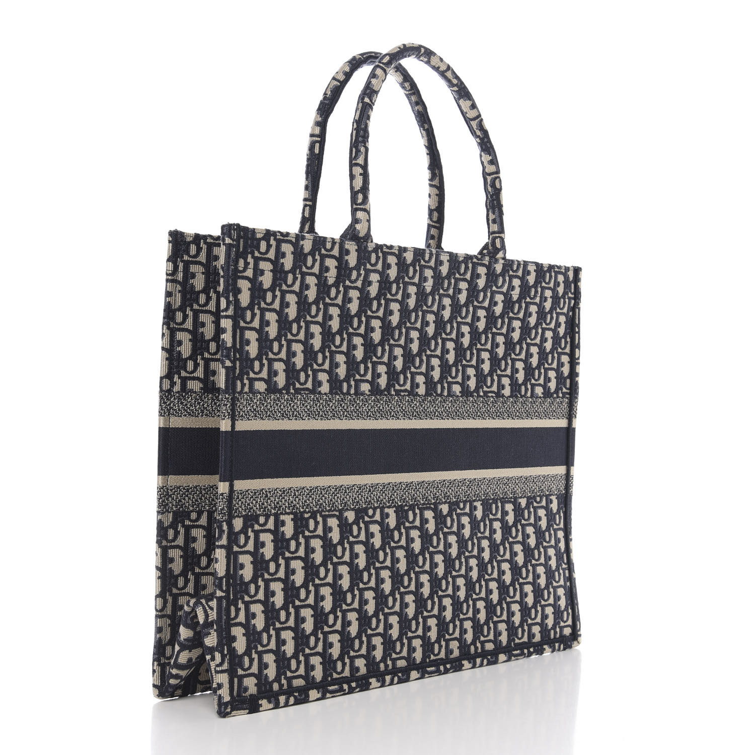 CHRISTIAN DIOR Oblique Book Tote Blue Multicolor 594589